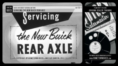1956 Buick - Servicing the New Buick Rear Axle