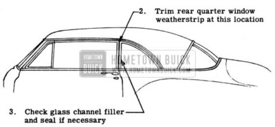 1950 Buick Trim Rear Quarter Window Weatherstrip