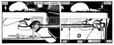 1950 Buick Adjustment of Hood Fastener Operating Rod
