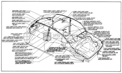 1950 Buick Body Wiring Circuit Diagram-Models 52, 72-Styles 4519, 4719
