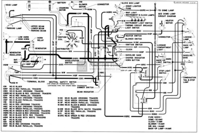 1950 Buick Chassis Wiring Circuit Diagram-First Series 40 Without Direction Signals