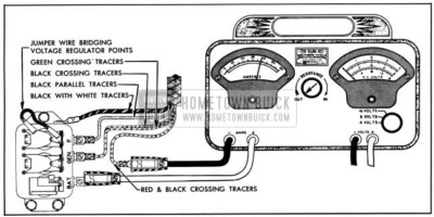 1950 Buick Current Regulator Test Connections-Variable Resistance Method
