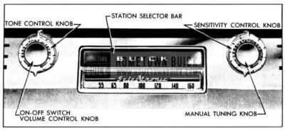 1950 Buick Receiver Controls-Selectronic Radio