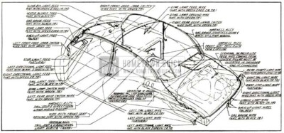 1952 Buick Body Wiring Circuit Diagram-Models 52, 72R-Styles 4519, 4719