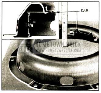 1952 Buick Setting of Spring Retainer Ears on Clutch Cover