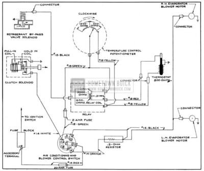 1954 Buick Air Conditioner Wiring Circuit Diagram