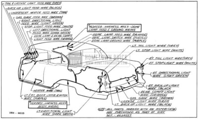 1954 Buick Body Wiring Circuit Diagram-Model 48D-Style 4411D