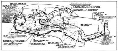 1954 Buick Body Wiring Circuit Diagram-Model 76R-Style 4737X
