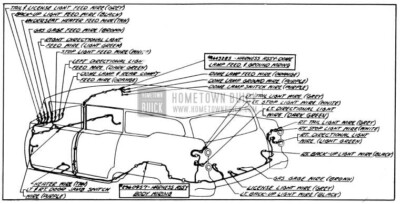 1954 Buick Body Wiring Circuit Diagram-Models 49, 69-Style 4481