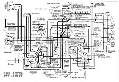 1954 Buick Chassis Wiring Diagram-All Series Dynaflow