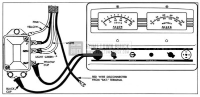 1954 Buick Current Regulator Test Connections-Allen Tester