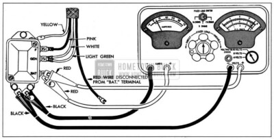 1954 Buick Current Regulator Test Connections-Sun Tester