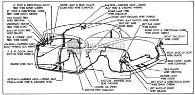 1955 Buick Body Wiring Circuit Diagram-Model 61-Style 4669