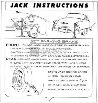 1955 Buick Jack Instructions