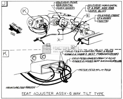 1957 Buick Seat Adjuster Assembly-6-Way Seat