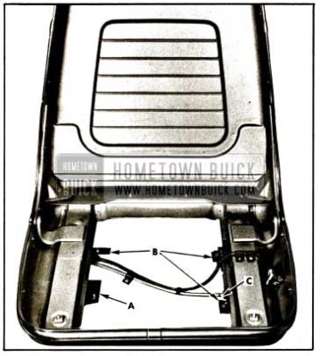 1959 Buick Bucket Type Seat-To-Floor Pan Attachments