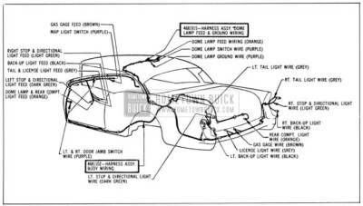 1956 Buick Body Wiring Circuit Diagram-Models 46R, 66R-Styles 4437, 4637