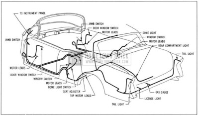 1956 Buick Body Wiring Circuit Diagram-Models 56C, 76C-Styles 4567X, 4767X