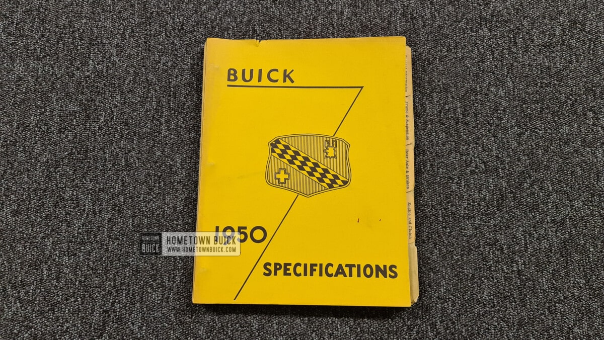 1950 Buick Specifications - Engineering Book